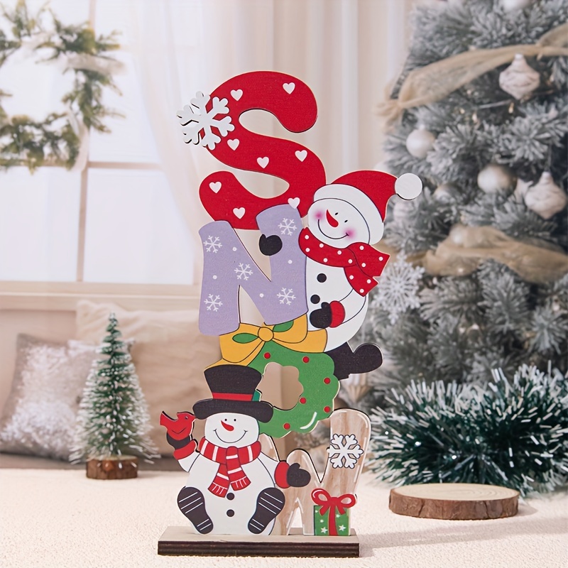 Wooden Christmas Tree Shape With Lanyard Winter Scene we - Temu