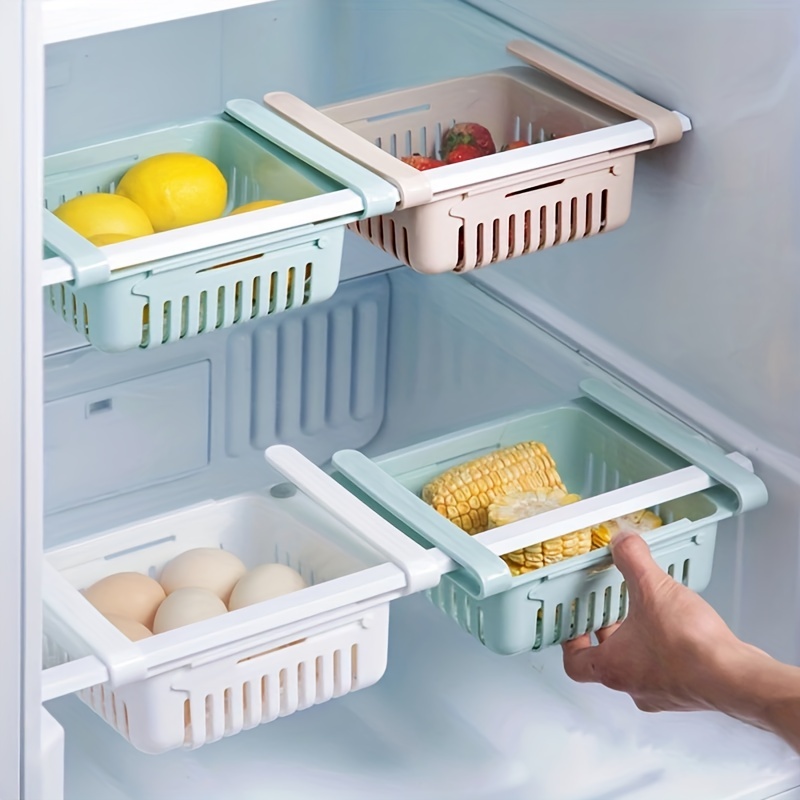 Congélateur de Cuisine Réfrigérateur Économiseur d'Espace Rangement Boîte  Organisateur Étagère Rack 