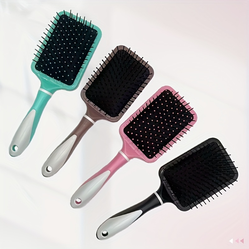 2pcs/set Hollow Out Hair Combs Massager V Shape Hair Brushes & Pink Scalp Cleaning  Brushes(color Options Available)