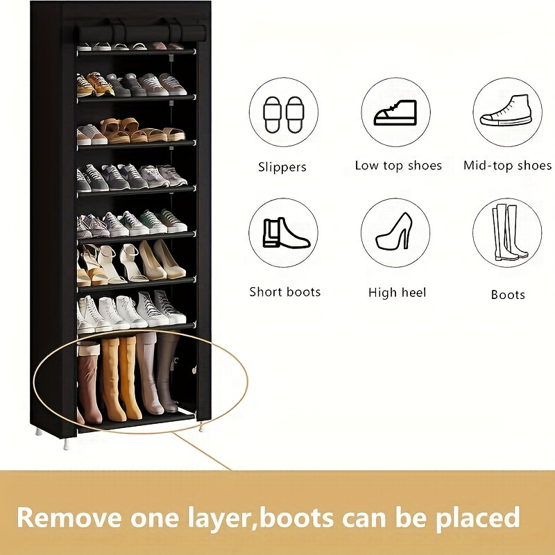 Metal Shoe Rack Easy Assembly Stand Footwear Shoes Rack Storage Shoe Cabinet