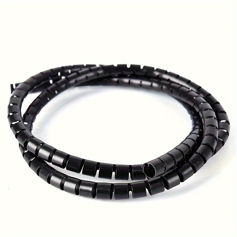 1pc 2 Meters Black (10mm/22mm), Home Pe , Wire Management Cable Organizer, Computer Cable Sleeve Bundling Closure, Cable Organizer (black)