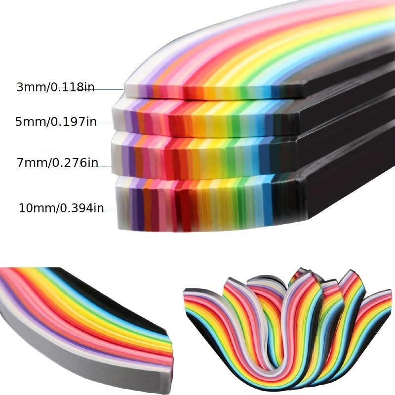 

Quilling Paper Strips 3mm 5mm 10mm 7mm 26 Colors Diy Origami Paper Quilling Art Length 39cm (1040pcs 3/5/7/10mm Set)