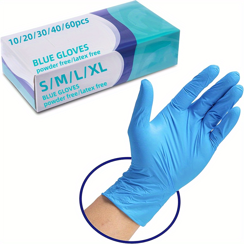 Guantes desechables, nitrilo, XL, azul, PK50