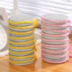 10 5pcs double sided dishwashing sponge wipe brush pot brush bowl cleaning cloth kitchen household dishwashing towel to remove oil and stain strong