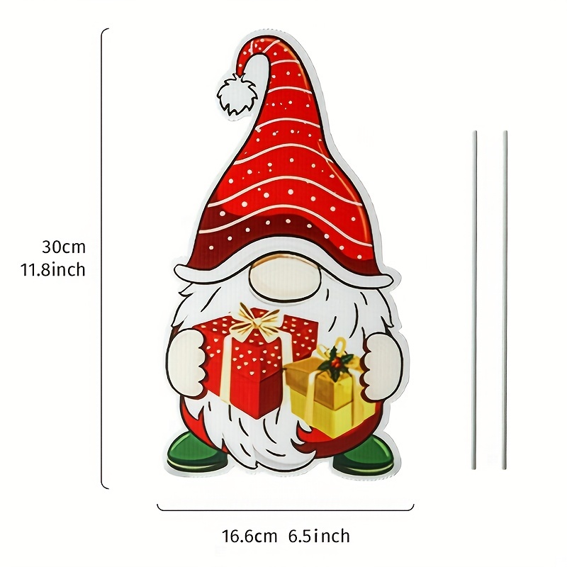 Christmas Gnome Wooden Hanging Tag Red Truck Pine Tree - Temu