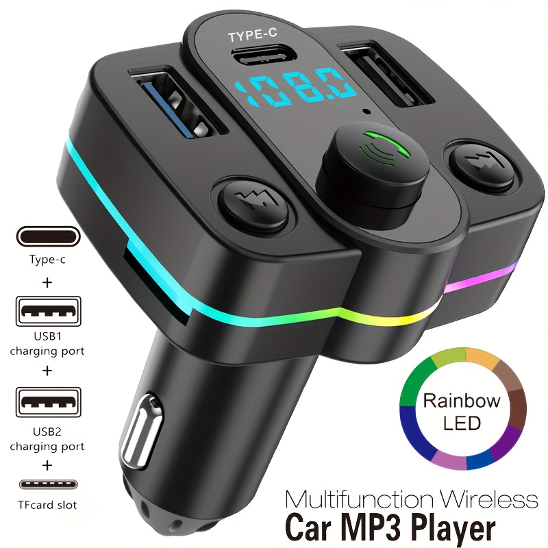 Mini transmetteur et récepteur USB Bluetooth 5.3 FM02 pour voiture, écran  LED, kit d'appel mains libres, audio automatique sans fil pour radio FM -  AliExpress