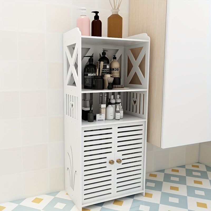 1pc Toilet Side Cabinet,floor-standing Toilet Storage Stand