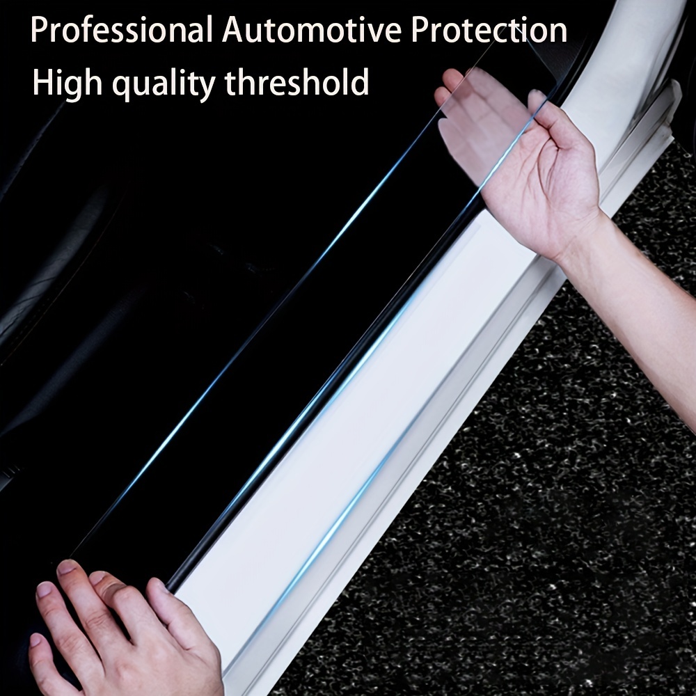 Car Threshold Strip Anti Step Sticker Anti Scratch Transparent Door Edge  Welcome Foot Pedal Protective Strip Universal Decoration Temu
