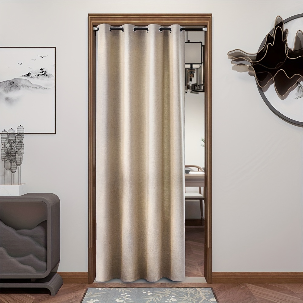 Separador de ambientes de lino, cortina de puerta Noren de lino