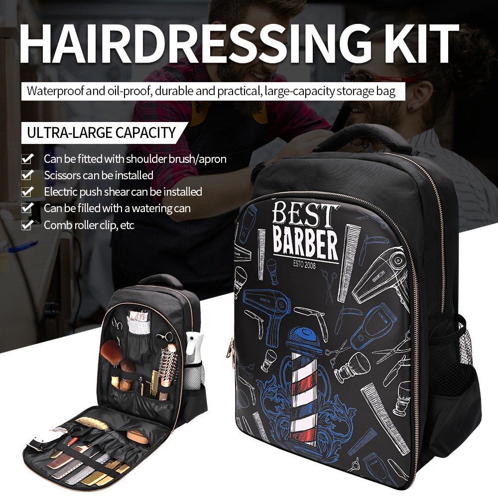 Portable Hairdressing Tool Storage Backpack Large Capacity