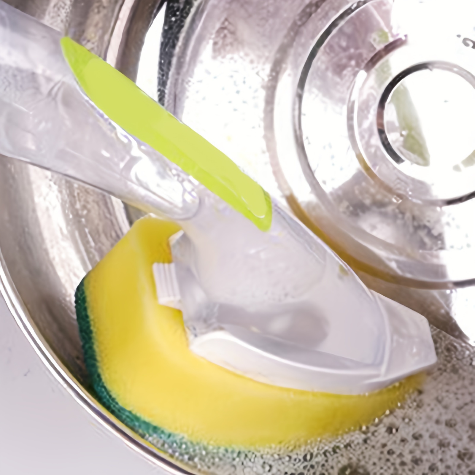 8pcs Dishwand Refill Replacement Heads Sponge Brush Dish Scrubber