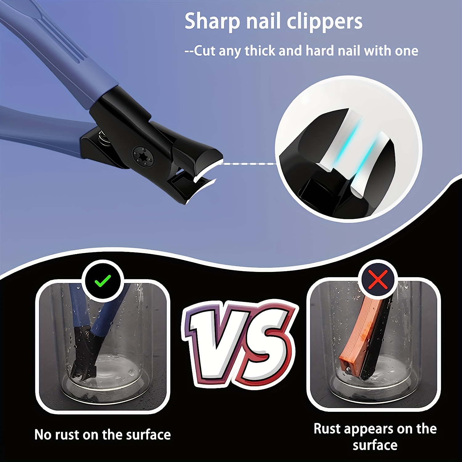 Large Opening Splash-proof Nail Clipper For Hard & Thick Nail, Single Nail  Cutter, Pedicure Tool - Temu