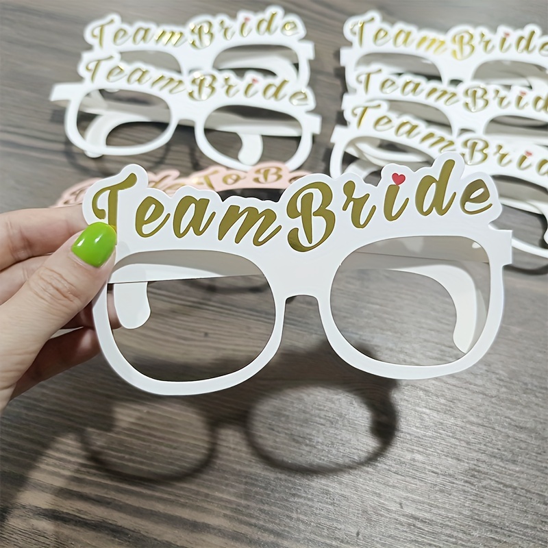 Team Bride Party Paper Glasses Team Bride Paper Glasses - Temu