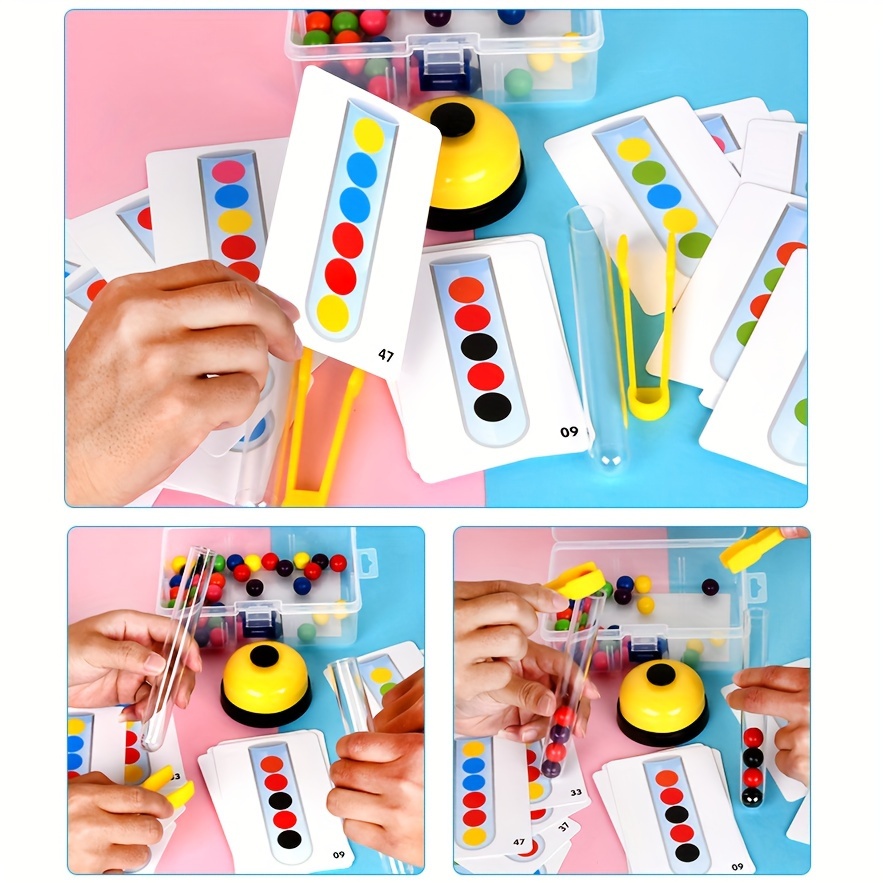 1 Set Di Giocattoli Con Tubi Di Prova Con Perline Di Legno, Gioco Di  Classificazione Per Colori, Giocattoli Per Contare Le Perline Utili Per Lo  Sviluppo Della Motricità Fina Montessori Per Bambini