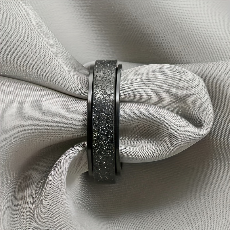 4pcs Stainless Steel Rotatable Rings Set - Great Wall Pattern