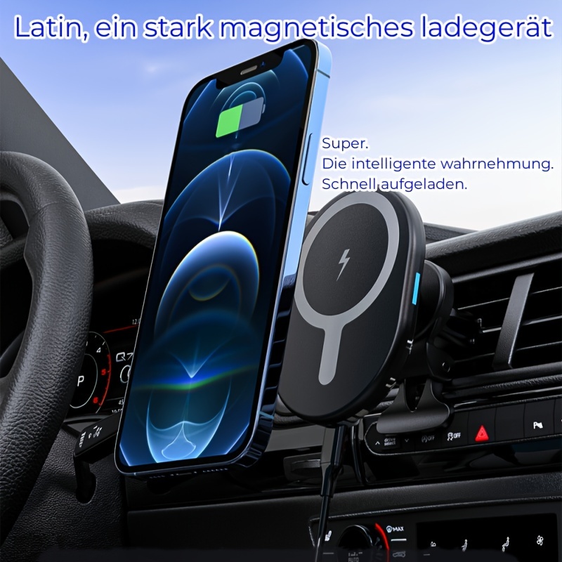 30W Auto Wireless Charger Handyhalterung Ladegerät Für iPhone 15