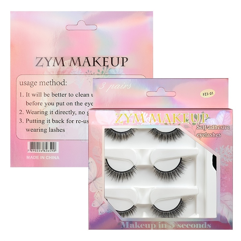 3 Pairs Long Lasting Reusable Faux Mink Lashes