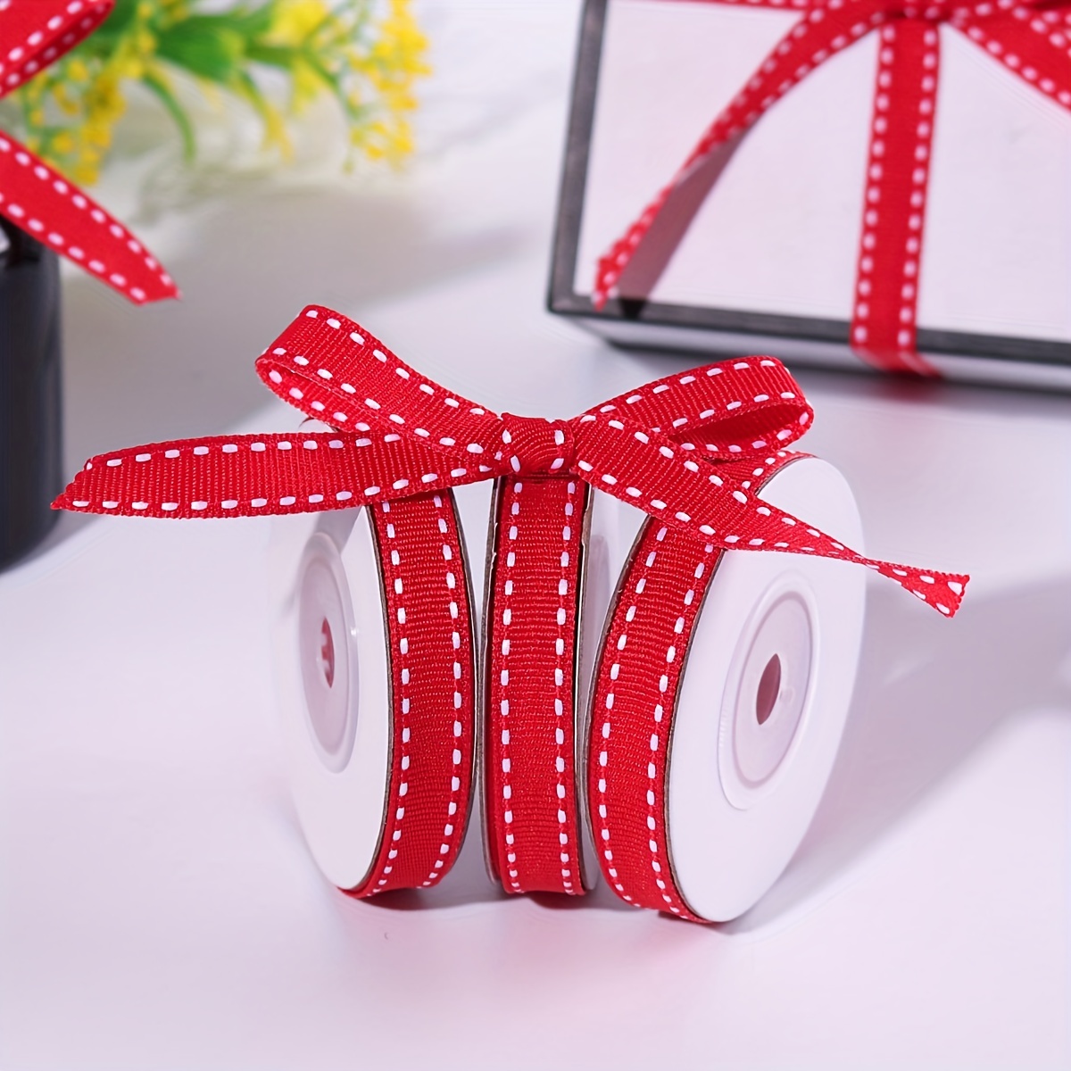 1roll Red Satin Ribbon, 787.4inch Red Ribbon For Gift Wrapping, Double  Faced Polyester Christmas Ribbon For Wedding Valentine's Birthday Party  Decorat