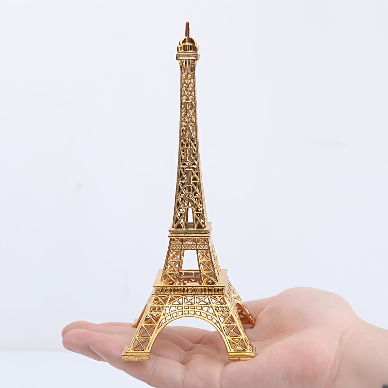 Golden Paris Eiffel Tower Model Creative Window Decoration - Temu