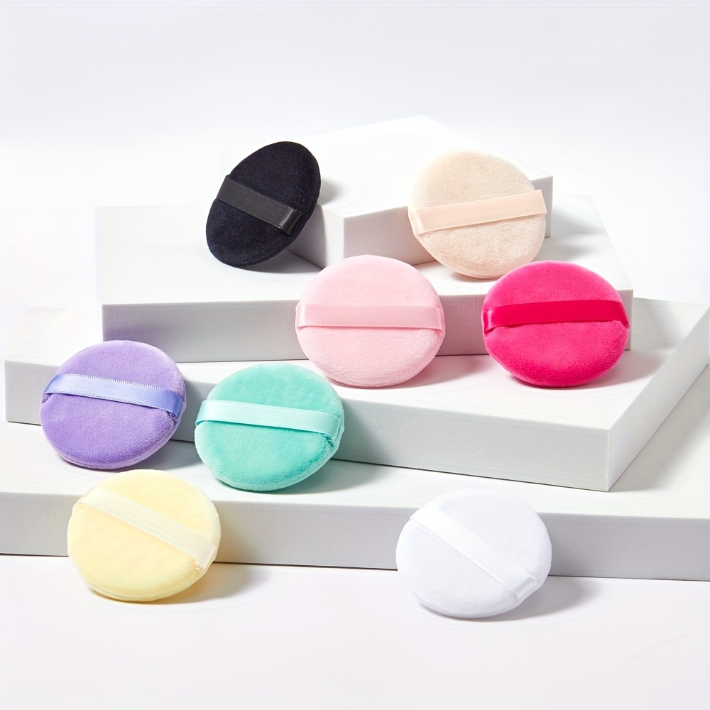 Powder Puff Round Cosmetic Powder Makeup Puffs Pads Makeup - Temu