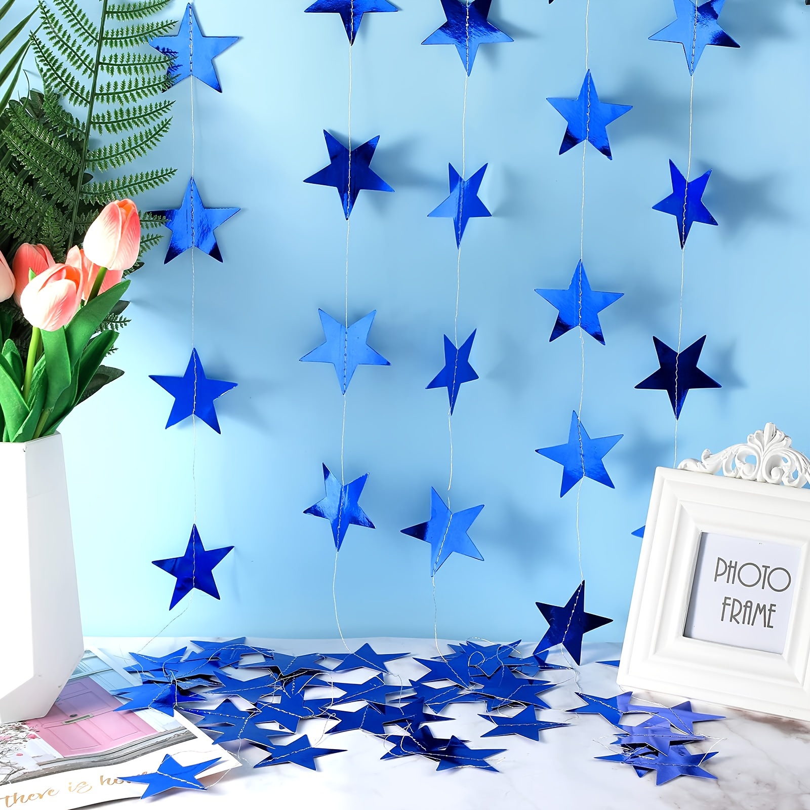 10pcs Glitter Star Paper Garland 130 Feet Hanging Decoration For Wedding  Christmas Birthday Festival Party | Shop Now For Limited-time Deals | Temu