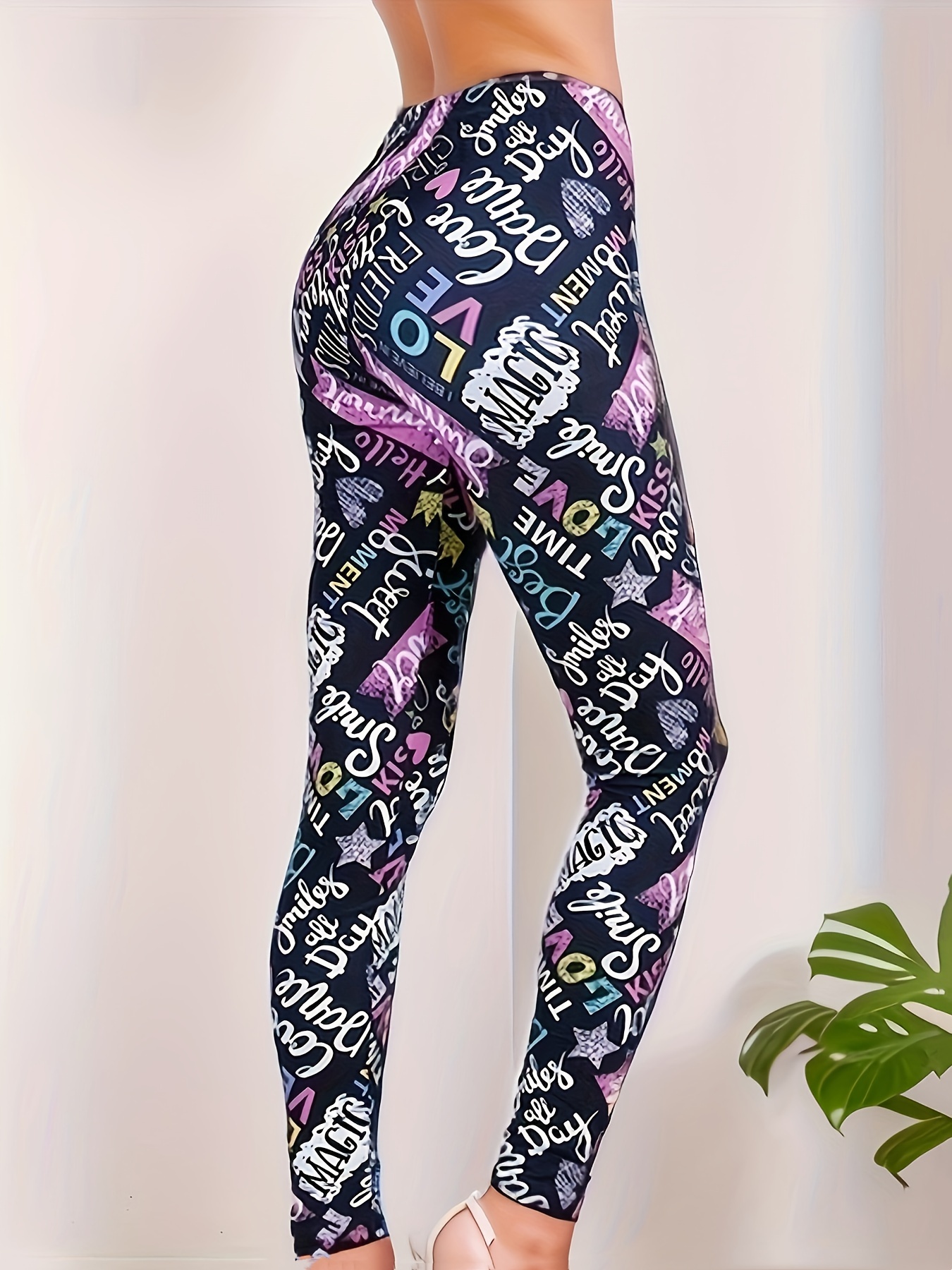 Versatile Solid Skinny Leggings Casual Every Day Leggings - Temu Philippines