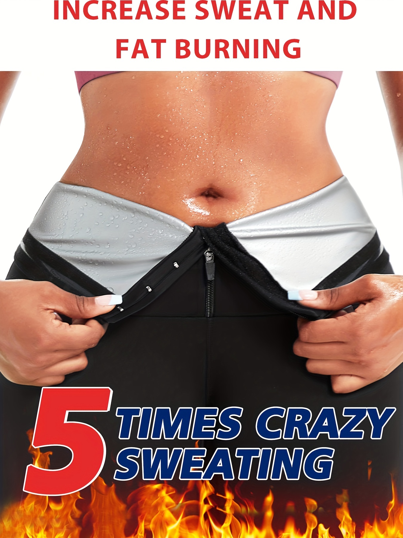 Sauna Sweat Pants Women High Waist Compression Slimming - Temu