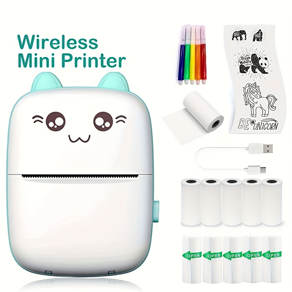 Mini Printer, Portable Sticker Printer For Printing Student Notes