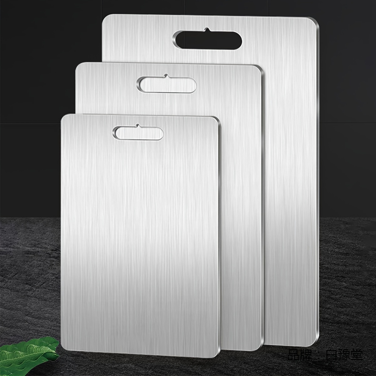Large Cutting Board Stainless Steel Kitchen Chopping Board Counter Top  Protector 
