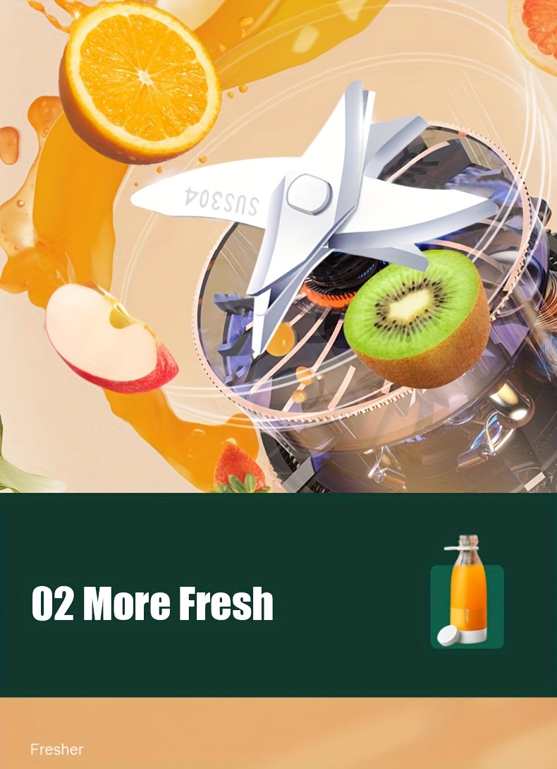 1pc electric juicer cup portable electric juicer bleader fruit bottle usb charging milk shake cup antioxidant multifunctional personal fruit mixer kitchen stuff clearance kitchen accessories juicer accessories back to school supplies details 5