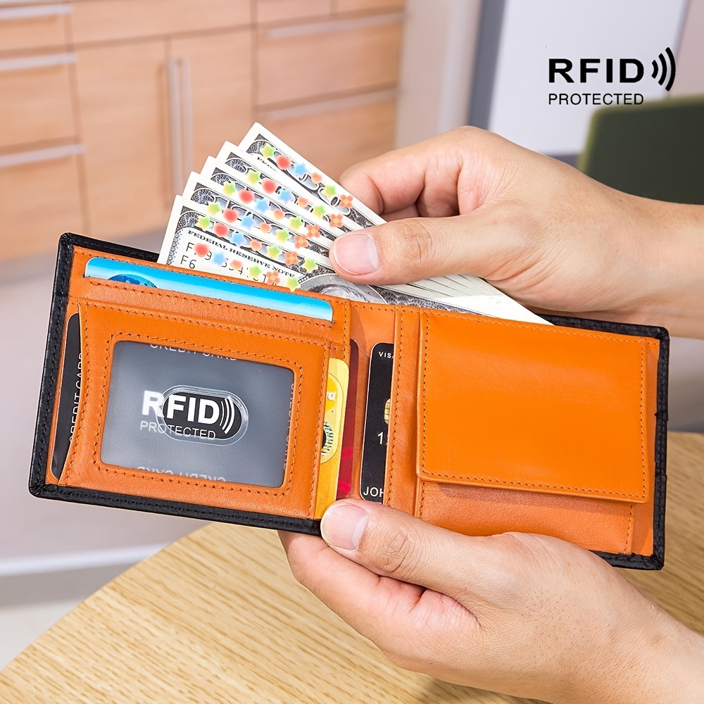 Carbon Fiber RFID Men Wallet Money Bag Slim Thin Card Man Wallet
