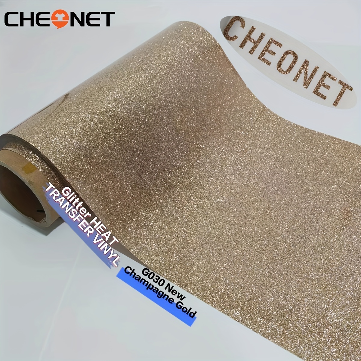 Golden Glitter Htv Thermal Transfer Vinyl Roll Vinyl Iron - Temu