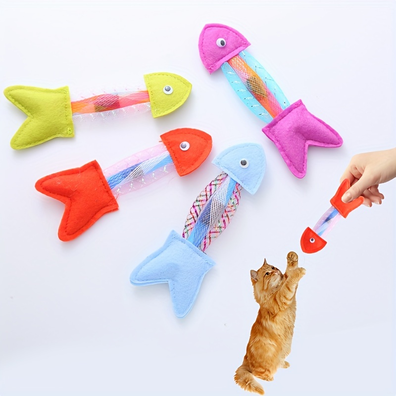 1pc Fish Design Cat Teaser Toy Plastic Swing Fish Toy Dog - Temu Australia