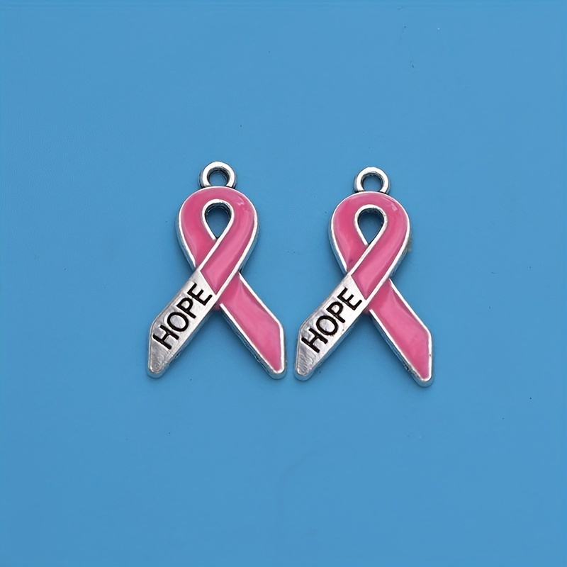 Pink ribbon sale charms for bracelets