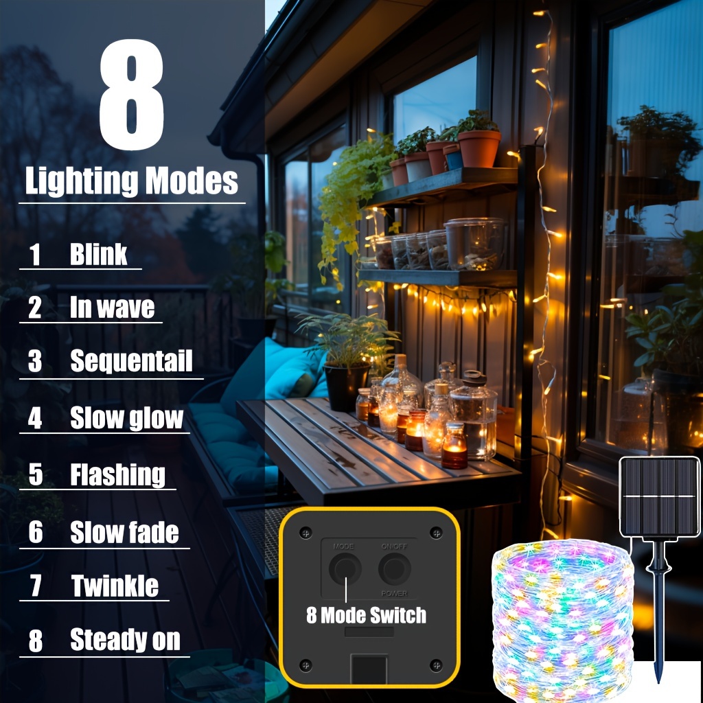 1 pack 300 led string lights outdoor indoor extra long 32m 105ft christmas lights 8 lighting modes plug in waterproof fairy lights for wedding party bedroom decoration