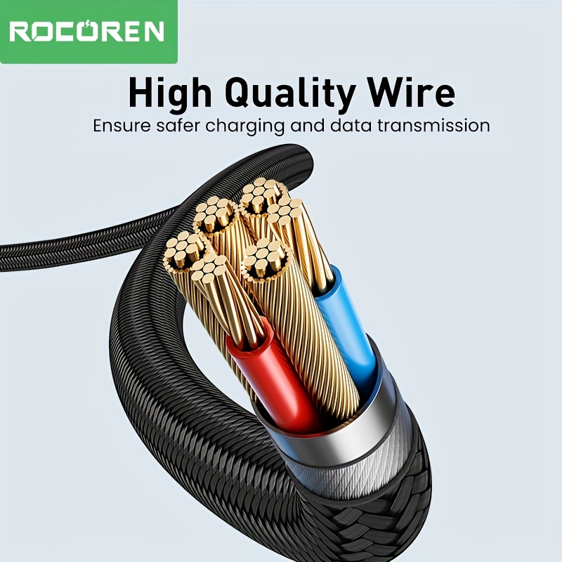 Rocoren Usb C Type C Cable Usb Pd 3.0 Fast Charging Charger - Temu