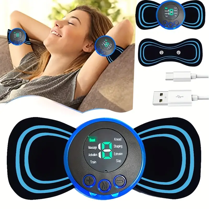 Mini Portable Electric Neck Massager Patch - Relieve Back & Shoulder Hip  Pain Instantly With Cervical Massage Pad - Temu