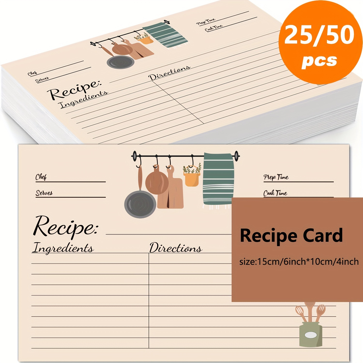 Kitchen Recipe Card Set Diy Recipe Card Recipe Card Box For - Temu United  Kingdom