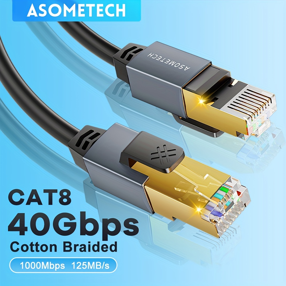 Câble Ethernet Cat 8 De 6 Pieds Robuste Et Haute Vitesse 40 - Temu