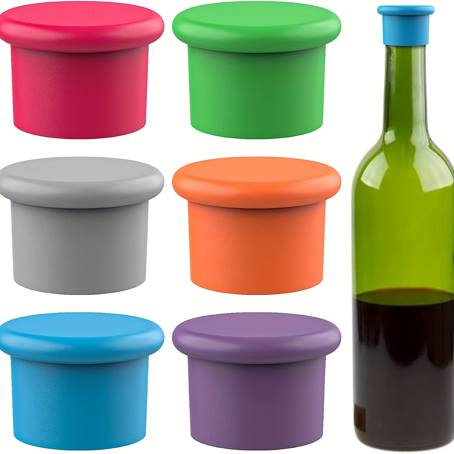 Reusable Silicone Wine Stoppers Replace Cork Seal Wine - Temu