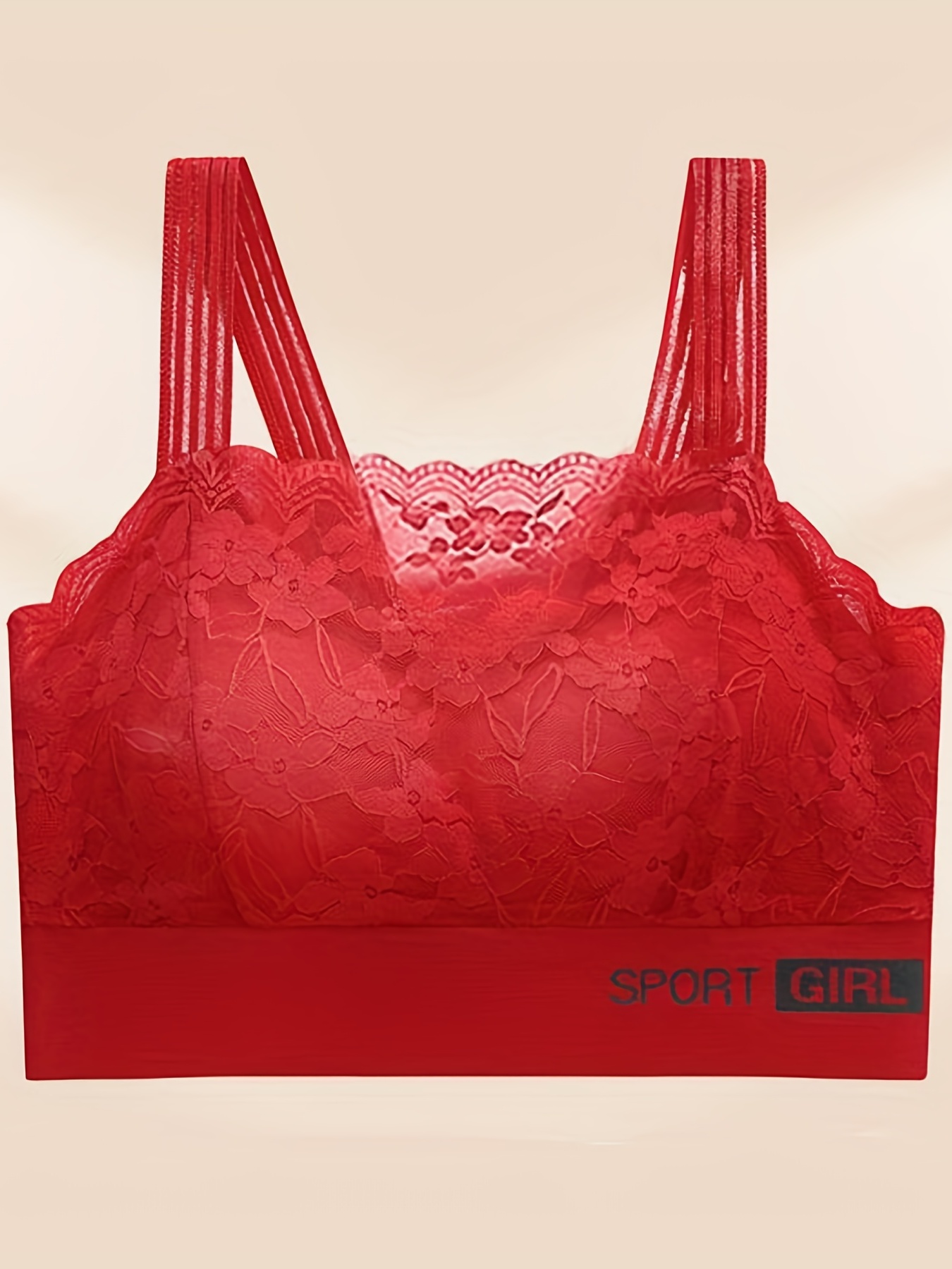 Scallop Trim Bra - Temu