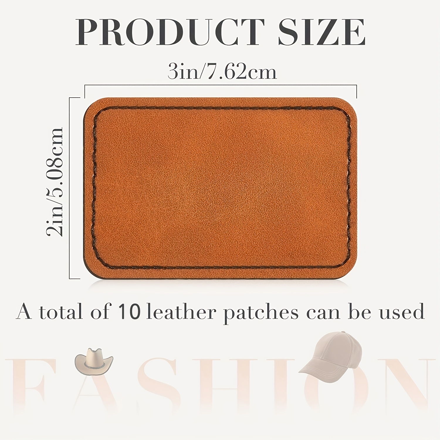 20 Pcs Rectangle Leatherette Hat Patches with Adhesive, Rustic Leatherette  Custom Patches Faux Blank Leather Patches for Hats, Custom Fabric Repair  Sew Laser Supplies, Clothes Bags DIY Crafts (Khaki)