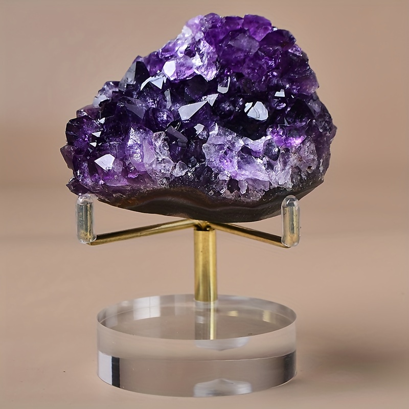 Rock Display Stand Golden Metal Easel Stands Crystals Holder - Temu