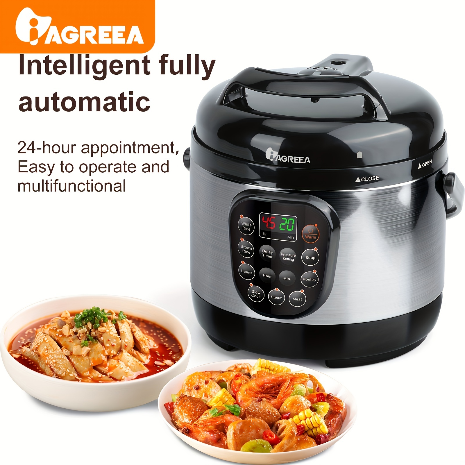 AROMA 4 cup uncooked Rice Cooker/Steamer, Digital, Cool-Touch