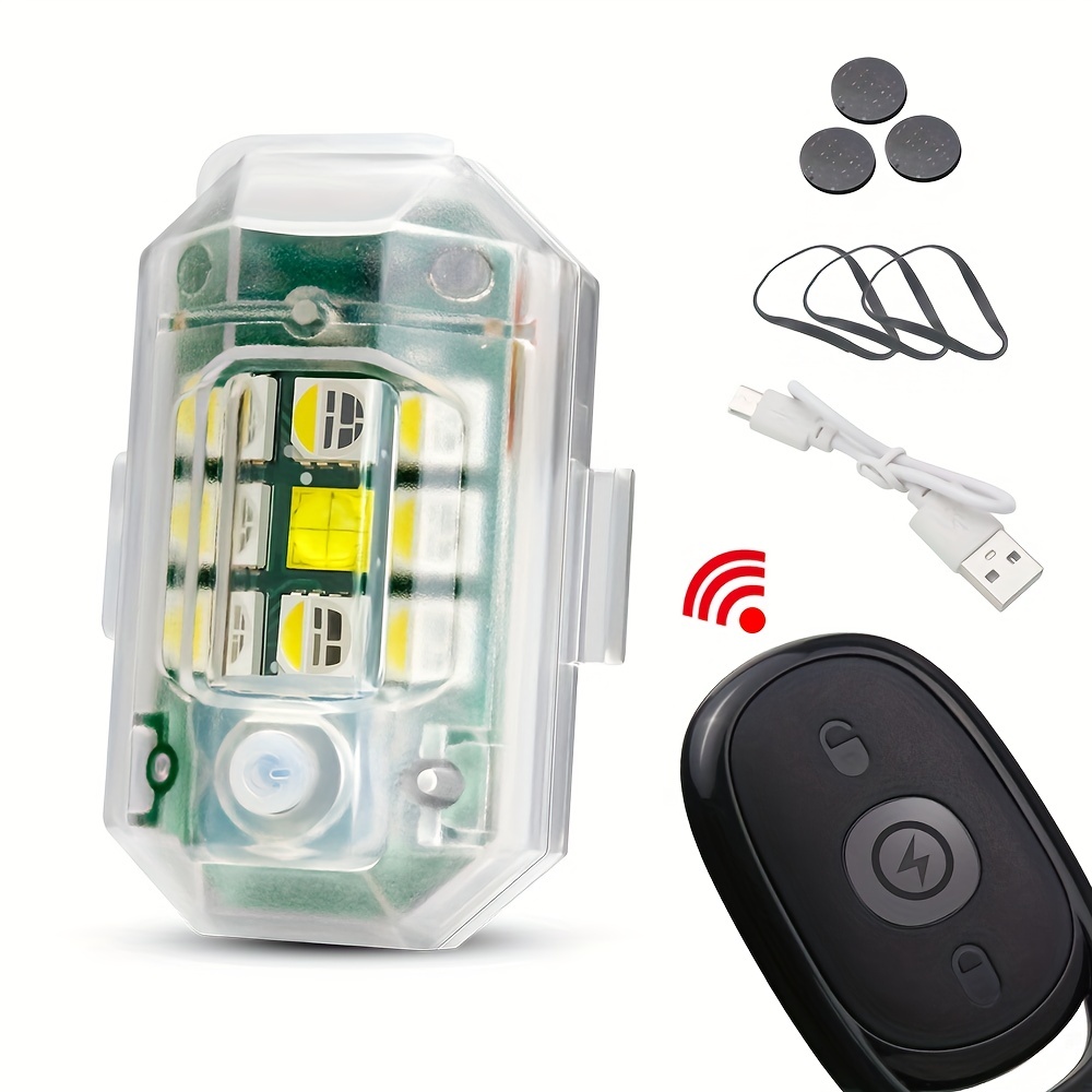 Nouvelle Télécommande Sans Fil LED Lumière Stroboscopique Pour Moto Voiture  Vélo Anti Collision Avertir Lampe Flash Indicateur Lumières Étanches Du  3,16 €