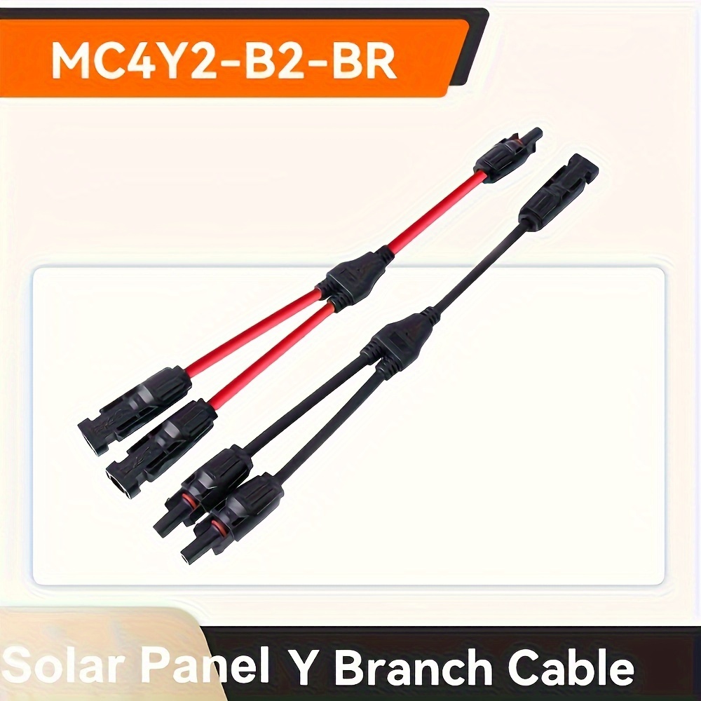 2 Pairs Y Branch Solar Panel 30A Connector MMF FFM Set Wire T