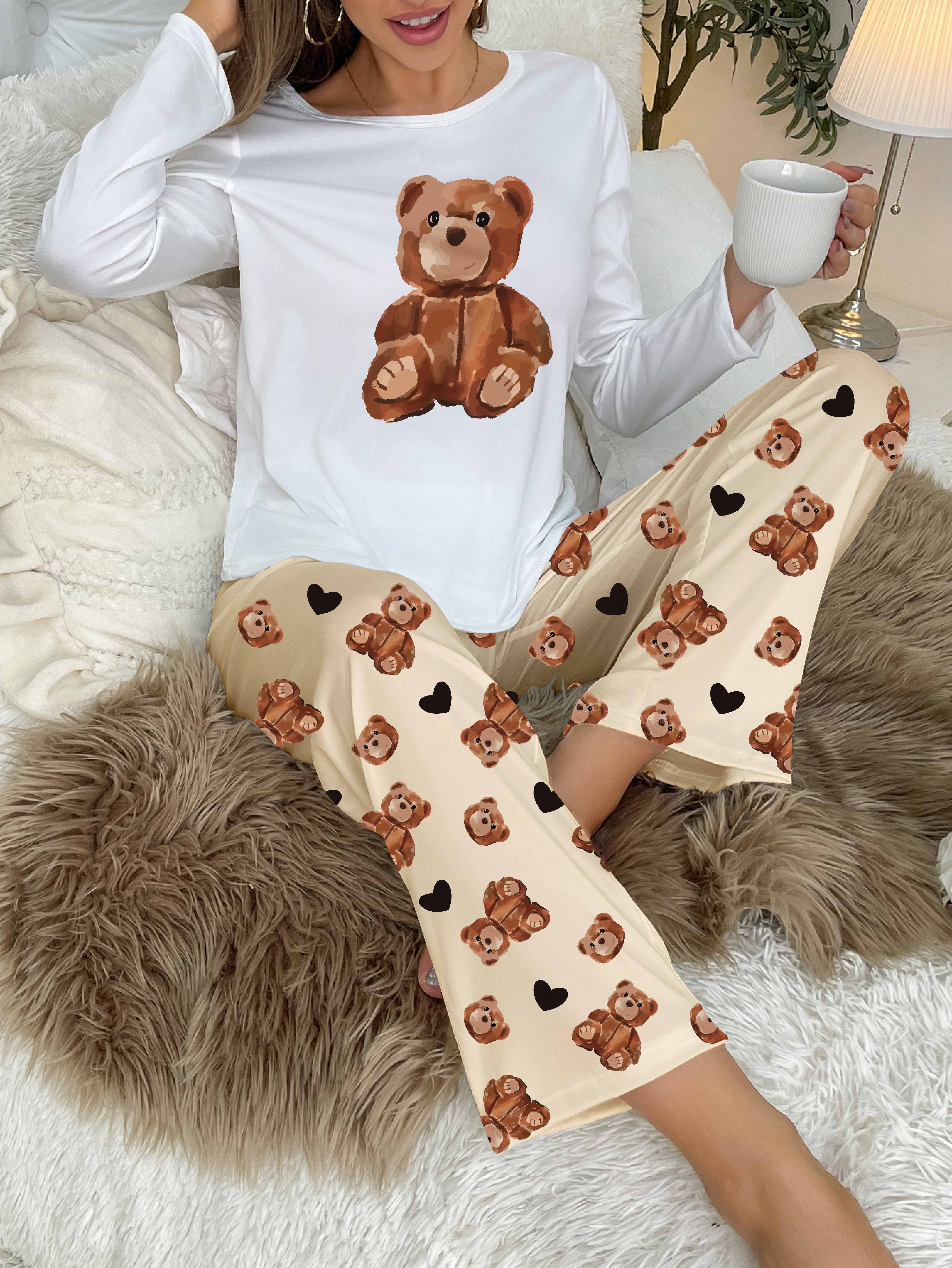 Comfortable teddy bear pajamas for adults In Various Designs 