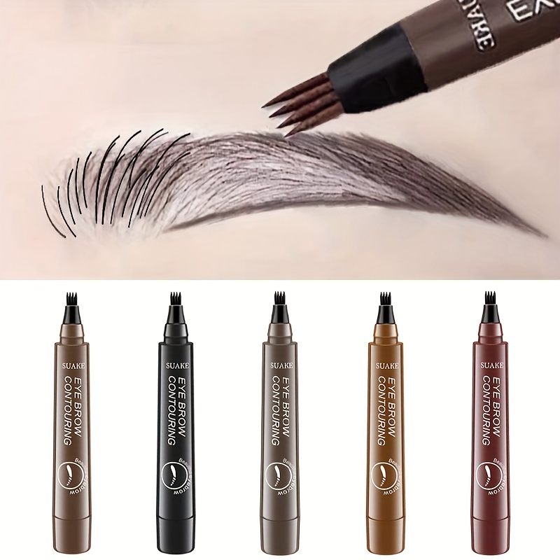 Waterproof Eyebrow Pen Microblading Eyebrow Pencil 4 Split Temu