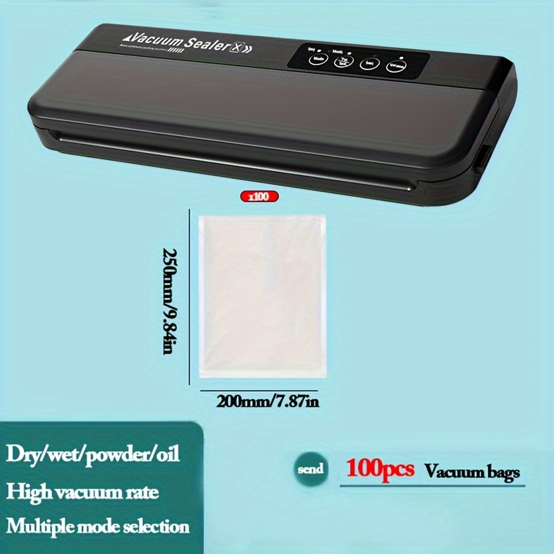 Vacuum Sealer With Free Vacuum Bags, Large Suction Automatic