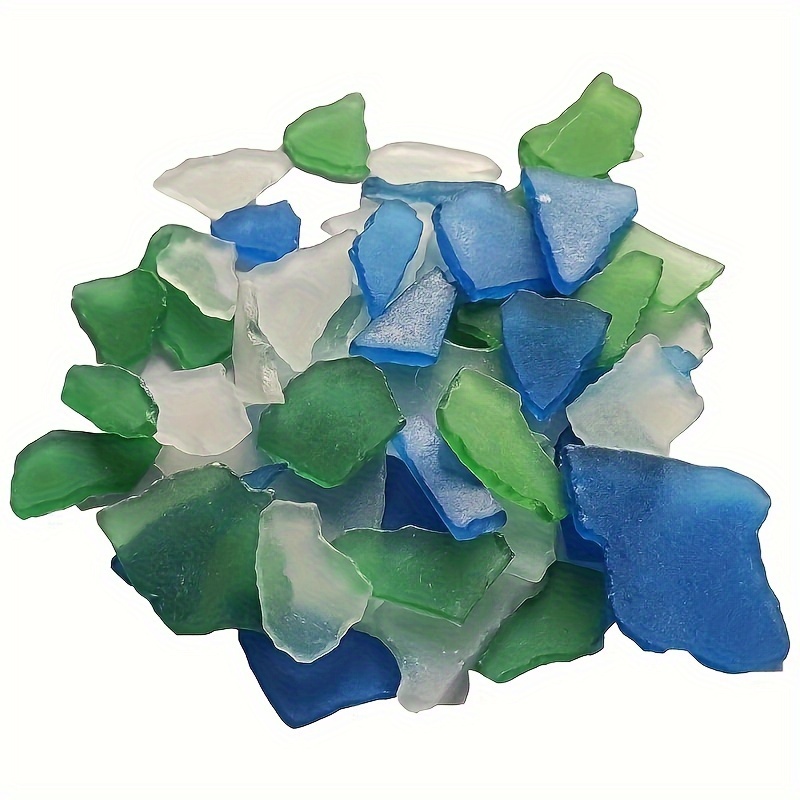 Sea Glass 11 Ounces White Sea Glass - Bulk Seaglass Pieces for Beach Decor  & Crafts